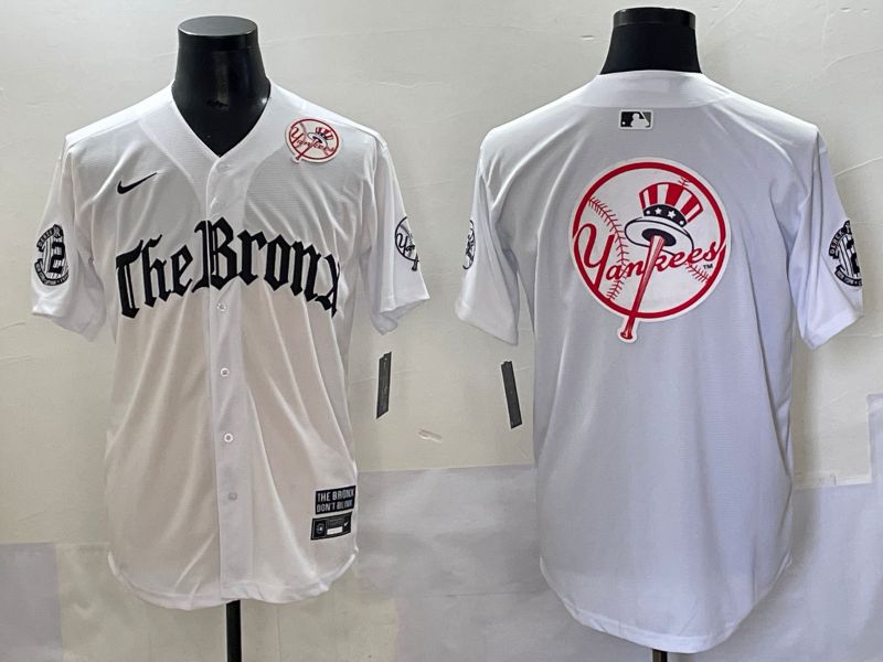 Men 2025 New York Yankees Blank White Five generations Joint Name Nike MLB Jersey style 27->new york yankees->MLB Jersey